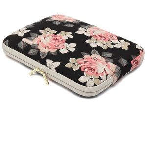 Kayond Rose Pattern 13inch Canvas Laptop Sleeve